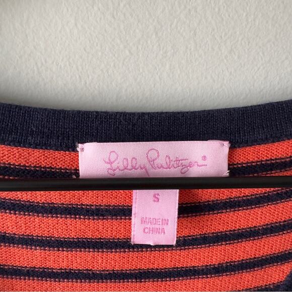 Lilly Pulitzer 100% cotton Knit Mini dress retro striped sleeveless Racerback S - Picture 7 of 10